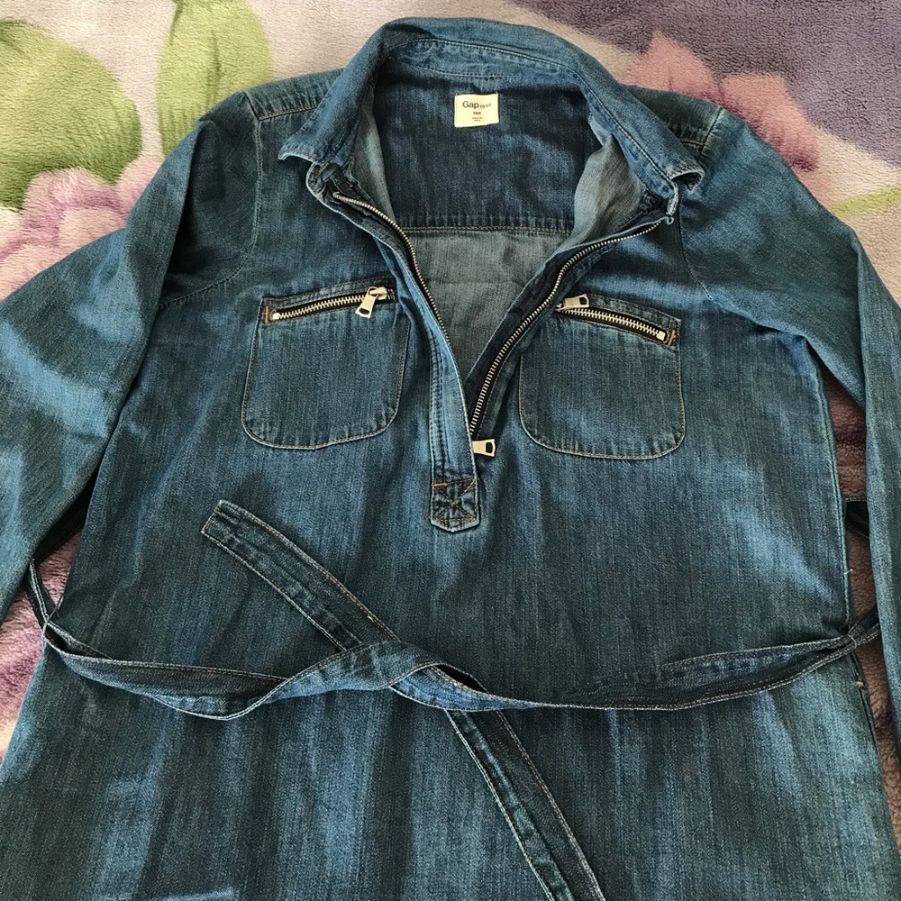 Gap Denim Utility Shirtdress Style:838544-00 - Picture 5 of 13